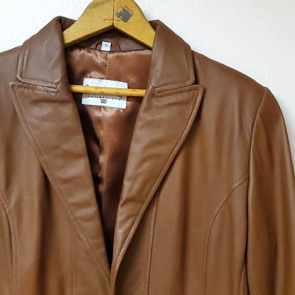 Pamela McCoy brown leather jacket - Picture 2 of 10